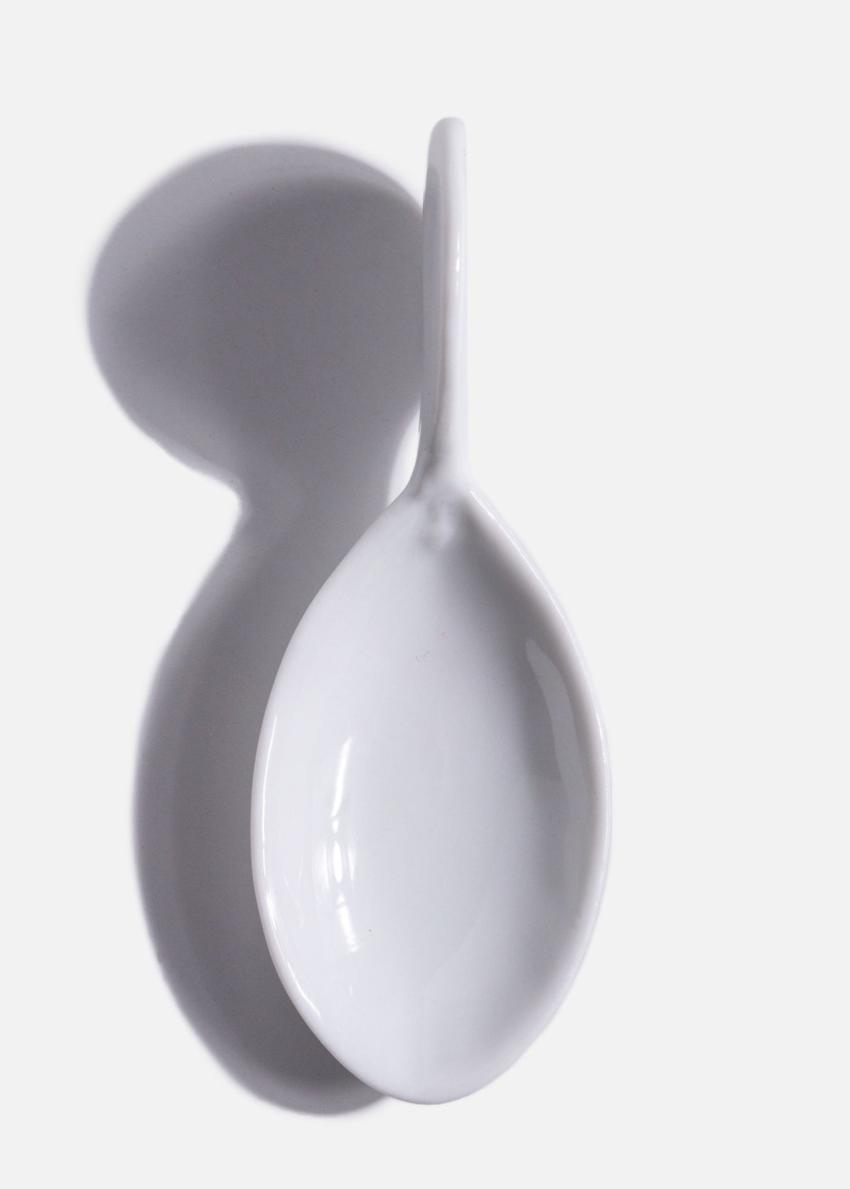 Cuchara de degustación oval de porcelana blanco Selecta 10.4 X 3.8 cm — imagen de producto, vista 2