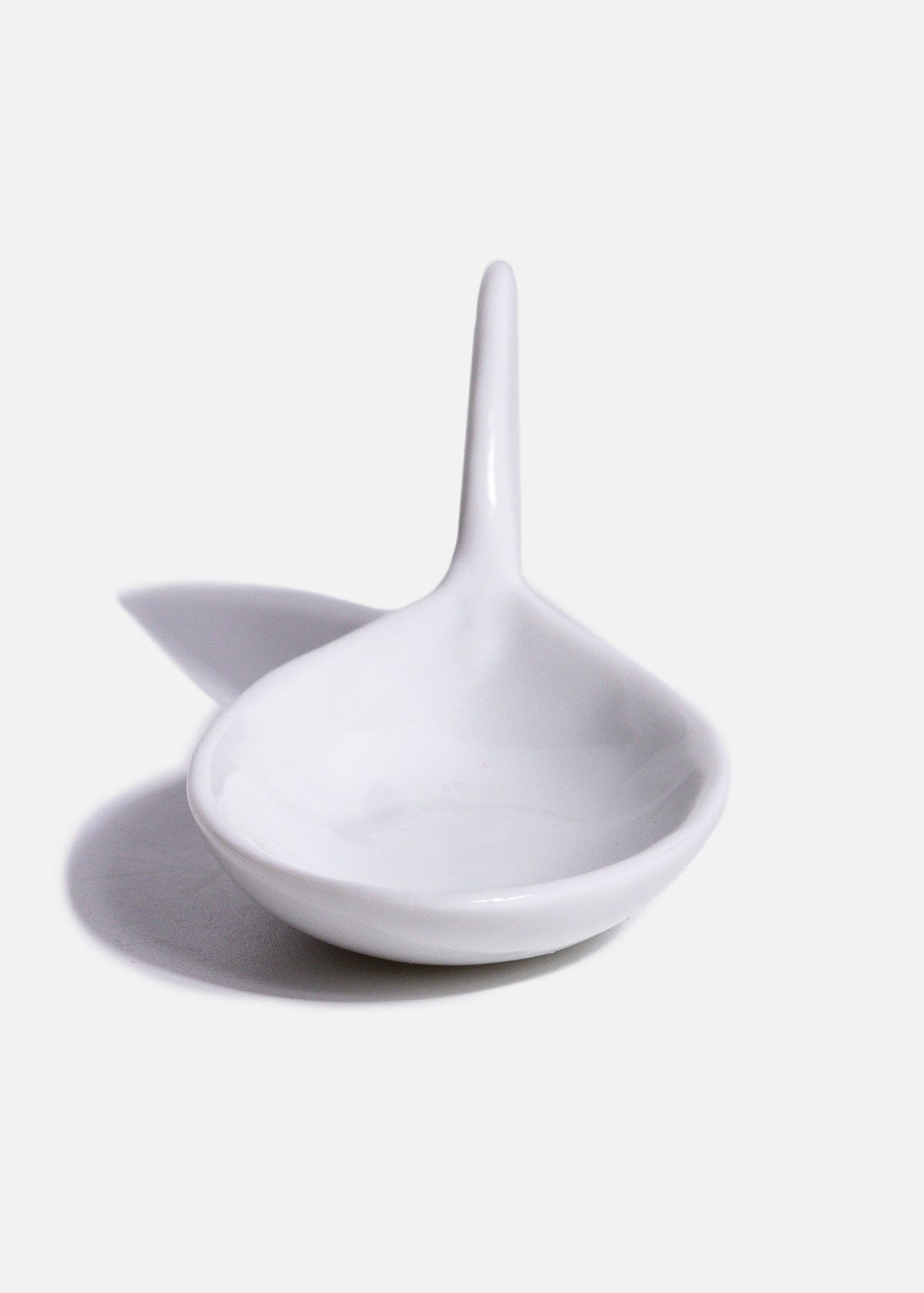 Cuchara de degustación oval de porcelana blanco Selecta 10.4 X 3.8 cm — imagen de producto, vista 4