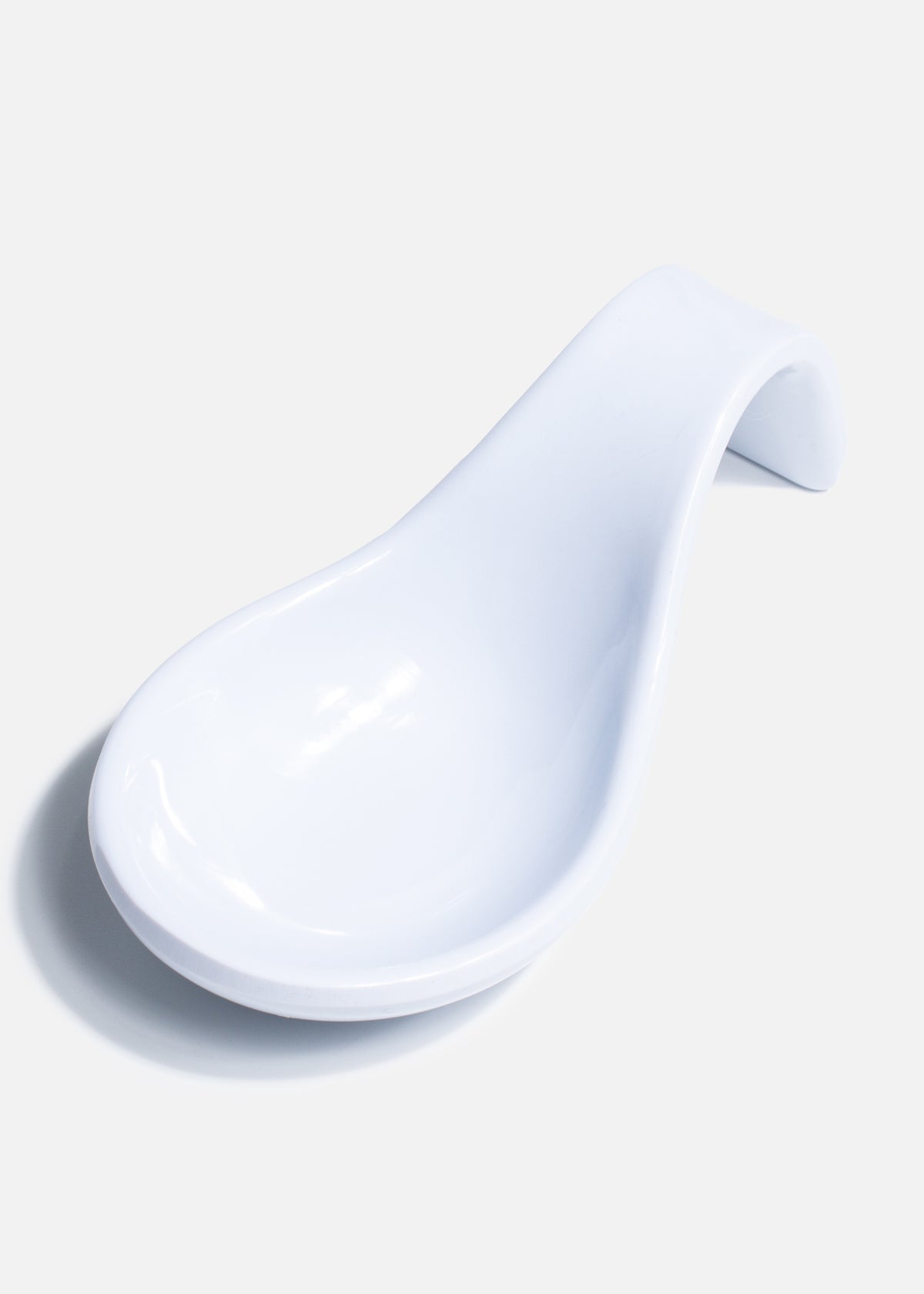 Cuchara de degustación con asa blanca de melamina — imagen de producto, vista 3