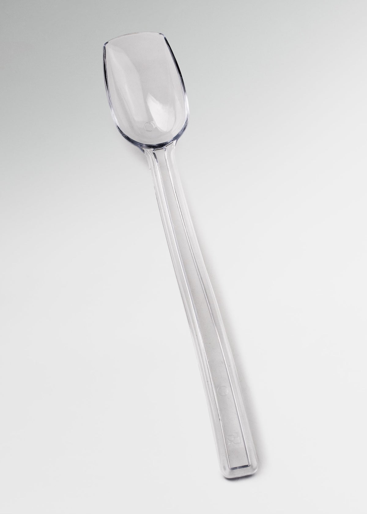 Cuchara para ensalada de policarbonato transparente 10"