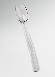 Cuchara para ensalada de policarbonato transparente 10" para restaurantes, hoteles, buffets, barras de ensaladas y comedores industriales