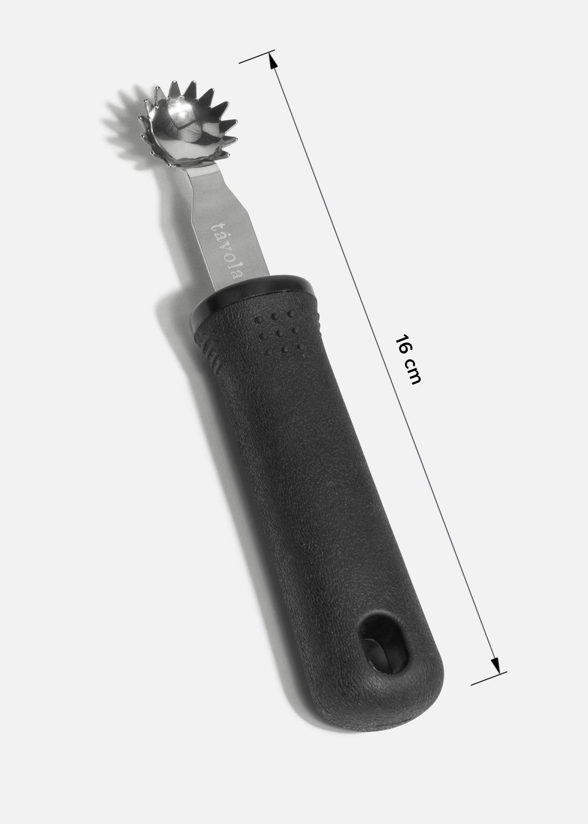 Cuchara excavadora dentada para fruta reforzada de acero inoxidable 16 cm — imagen de producto