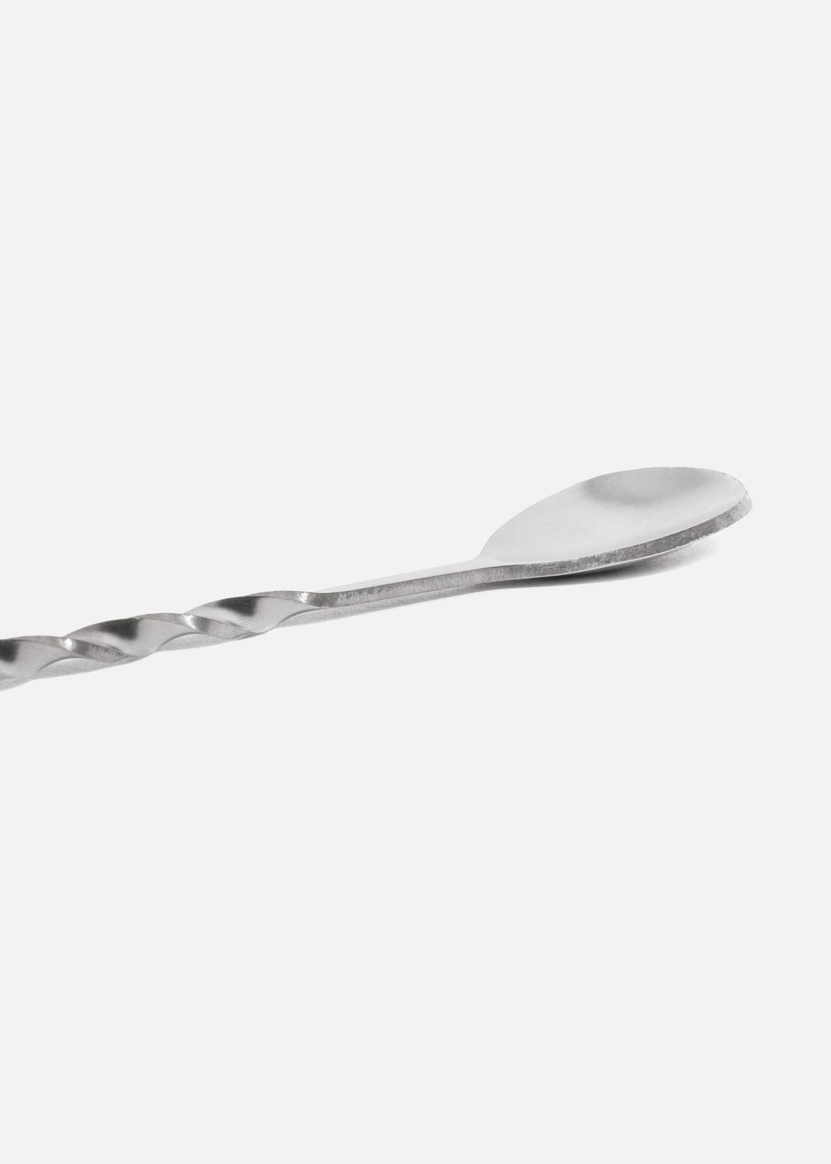 Cuchara mezcladora para bar de acero inoxidable plata doble cabeza para coctelería y mixología 32 cm — imagen de producto