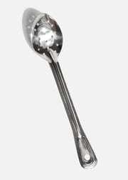 Cuchara de servicio perforada coladora para cocina de acero inoxidable plata profesional de 13" — imagen de producto