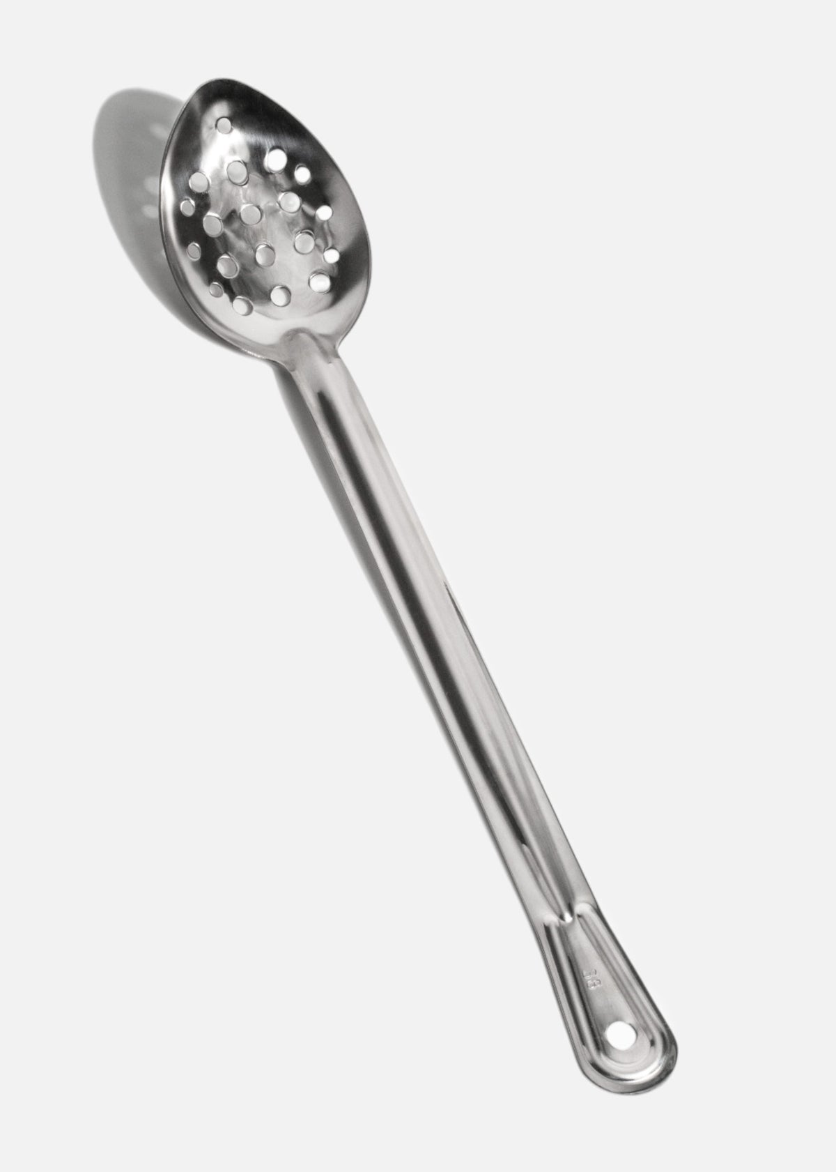 Cucharas de cocina perforadas de acero inoxidable plata — imagen de producto