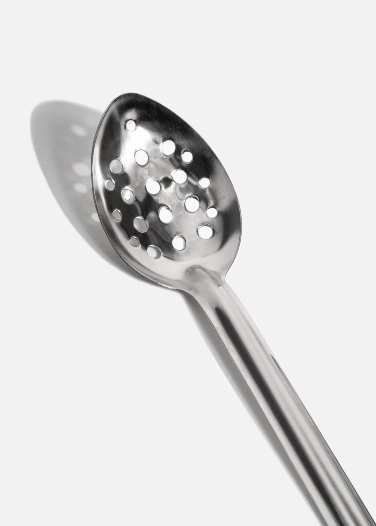 Cucharas de cocina perforadas de acero inoxidable plata — imagen de producto