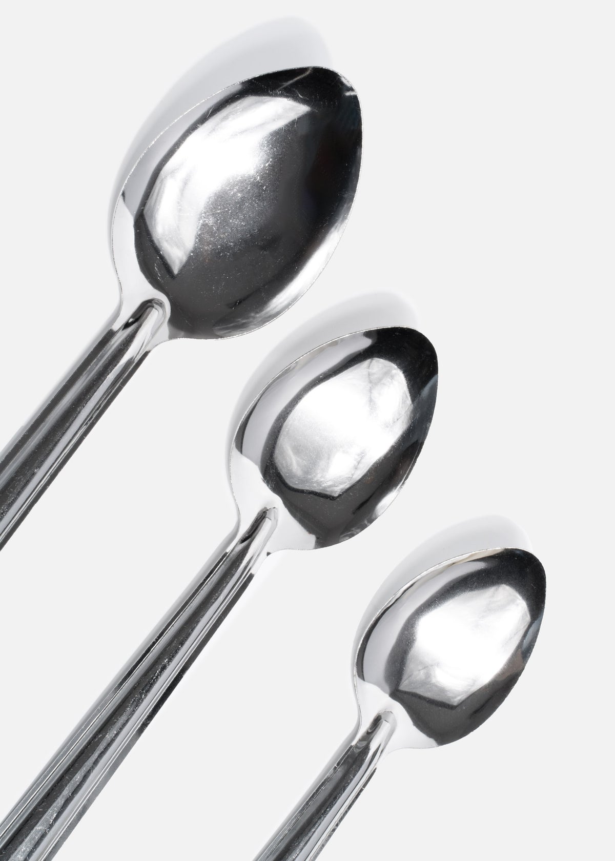 Cucharas de servicio de acero inoxidable plata. Premium — imagen de producto