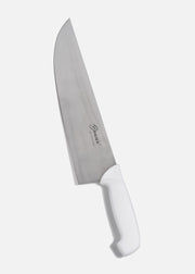 Cuchillo carnicero de acero inoxidable profesional con mango de plástico (polímero) grado alimentico blanco antideslizante 12" — imagen de producto
