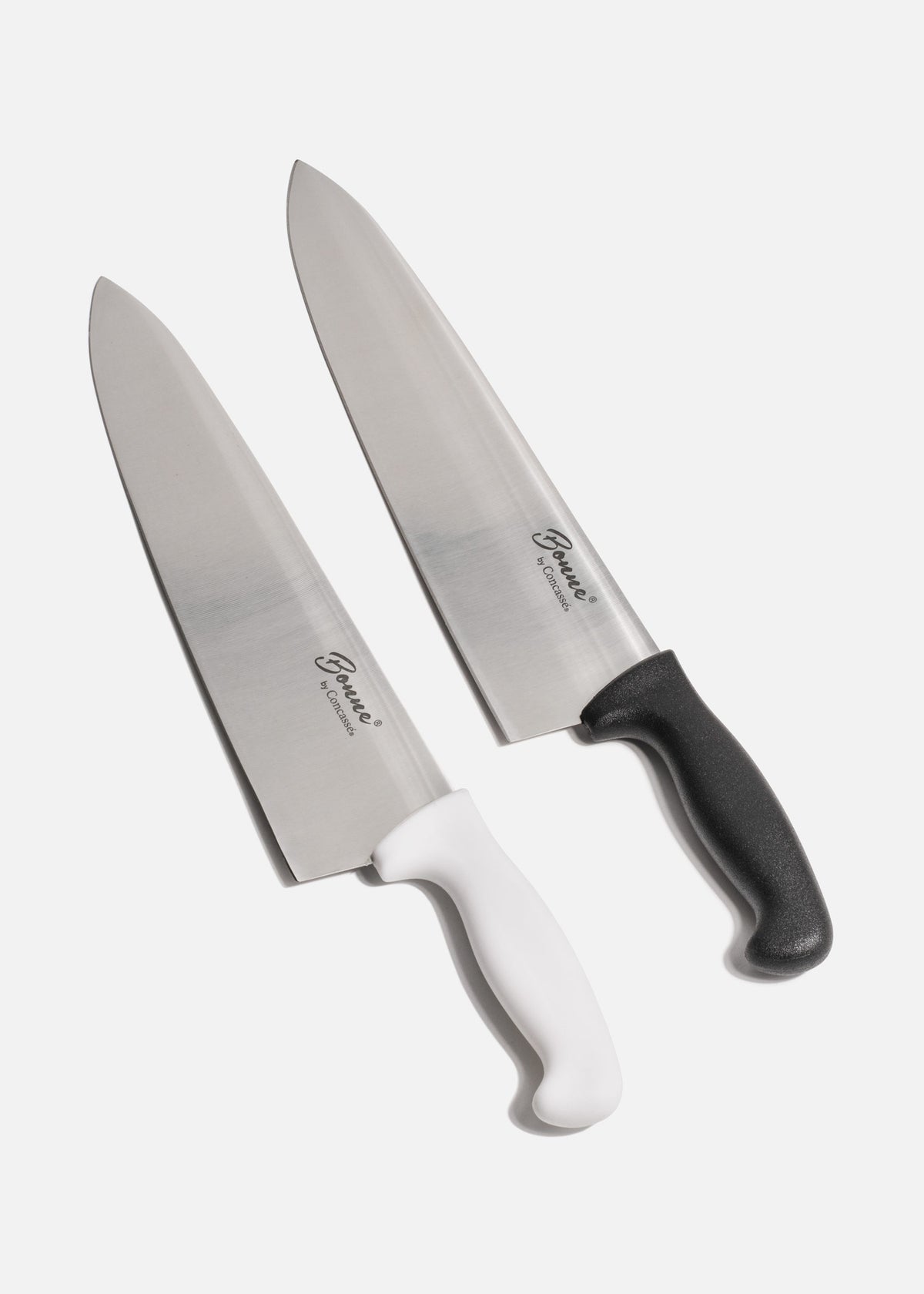 Cuchillos para chef de acero inoxidable negro y blanco Arc 12". Premium — imagen de producto