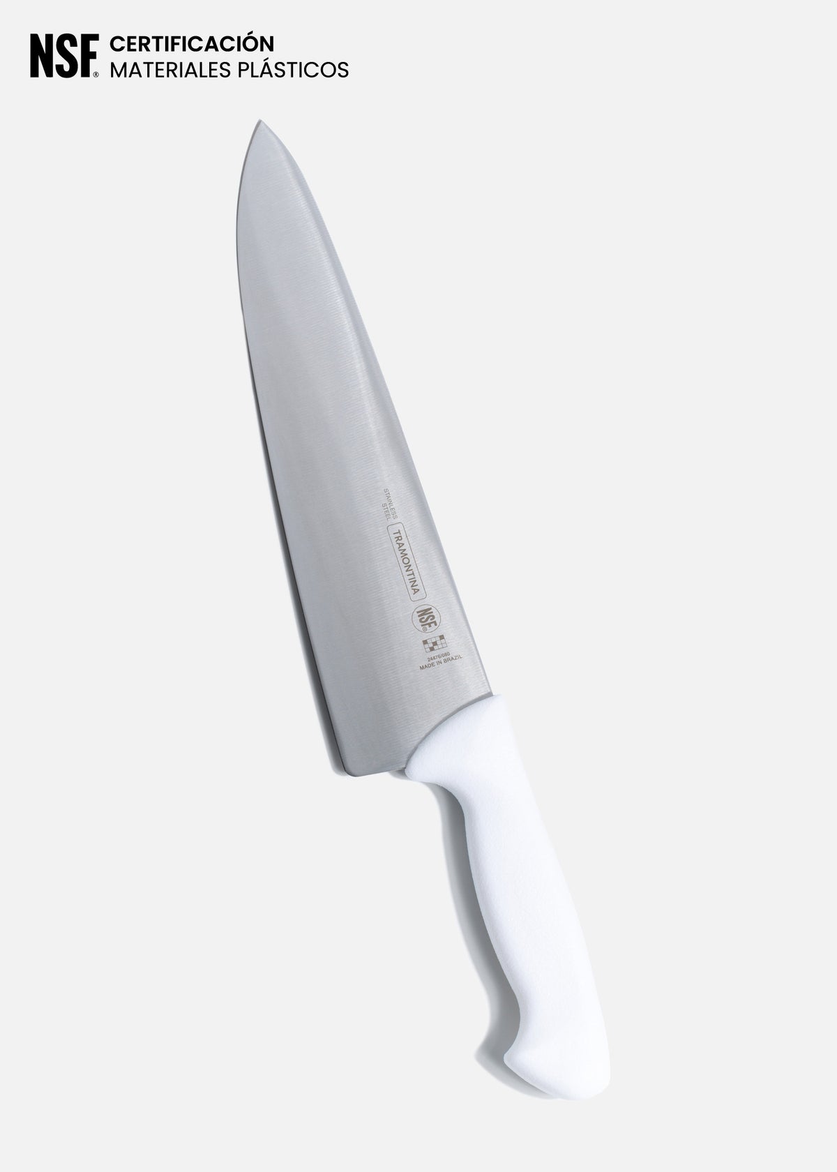Cuchillo para chef de acero inoxidable blanco NSF Savora 10". Premium — imagen de producto