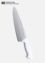 Cuchillo para chef de acero inoxidable blanco NSF Savora 10". Premium — imagen de producto