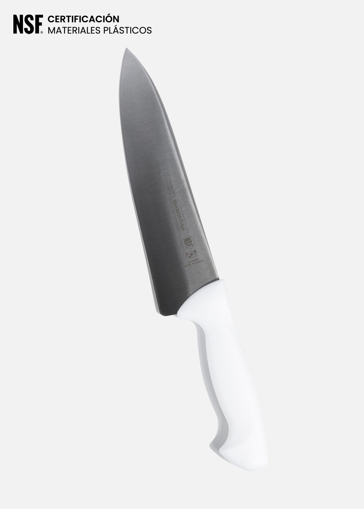 Cuchillos para chef de acero inoxidable blanco 8". Premium — imagen de producto