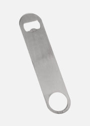 Destapador de botellas plano de acero inoxidable plata 18 cm — imagen de producto