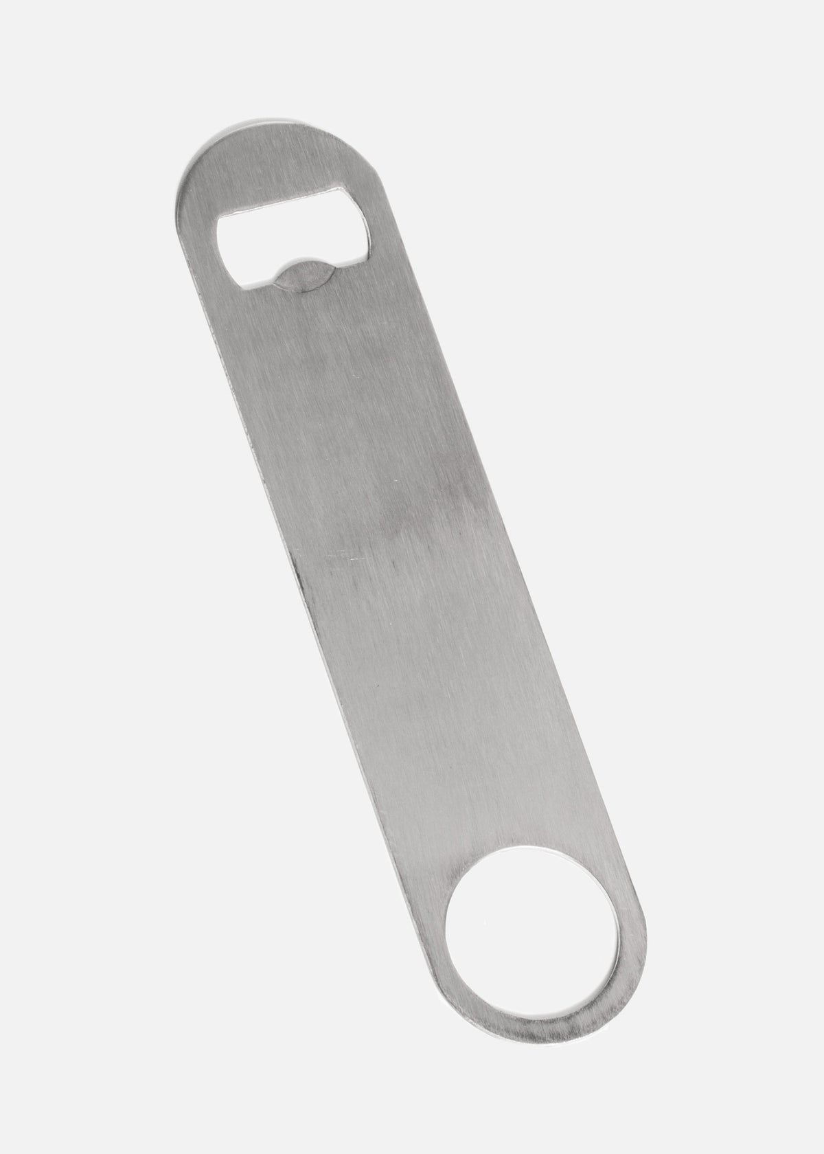 Destapador de botellas plano de acero inoxidable plata 18 cm — imagen de producto