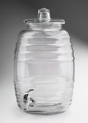 Dispensador de bebidas de vidrio transparente con tapa y llave 10 L — imagen de producto