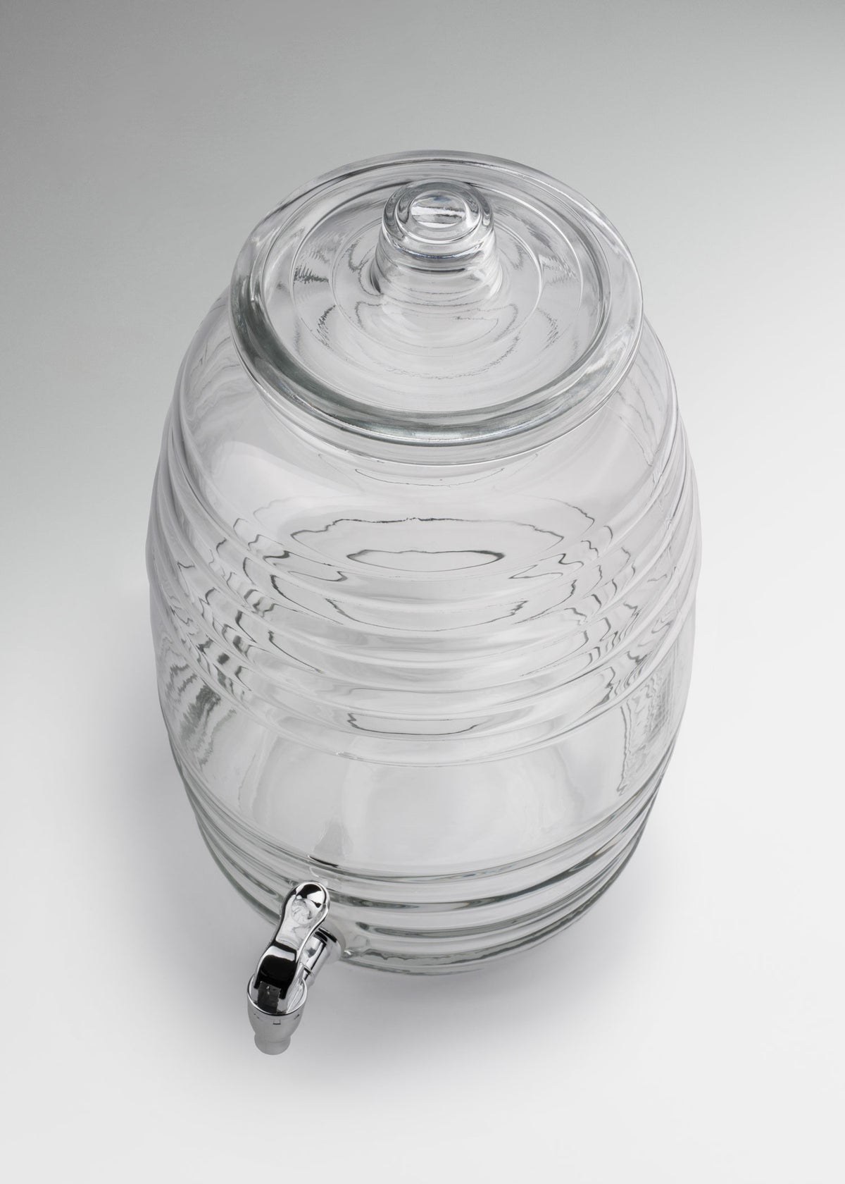 Dispensador de bebidas de vidrio transparente con tapa y llave 10 L — imagen de producto