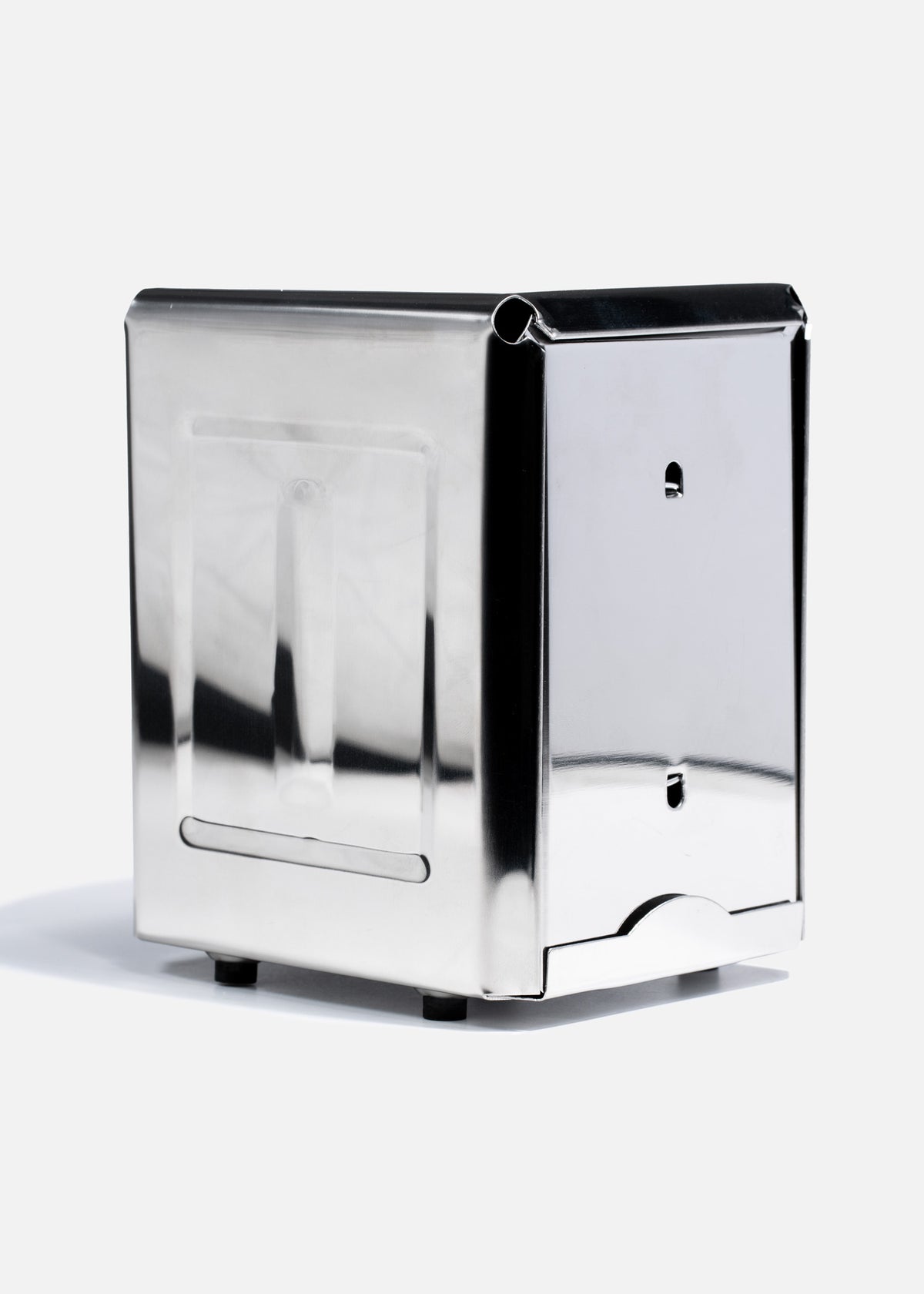 Dispensador de servilletas de acero inoxidable plata — imagen de producto, vista 1