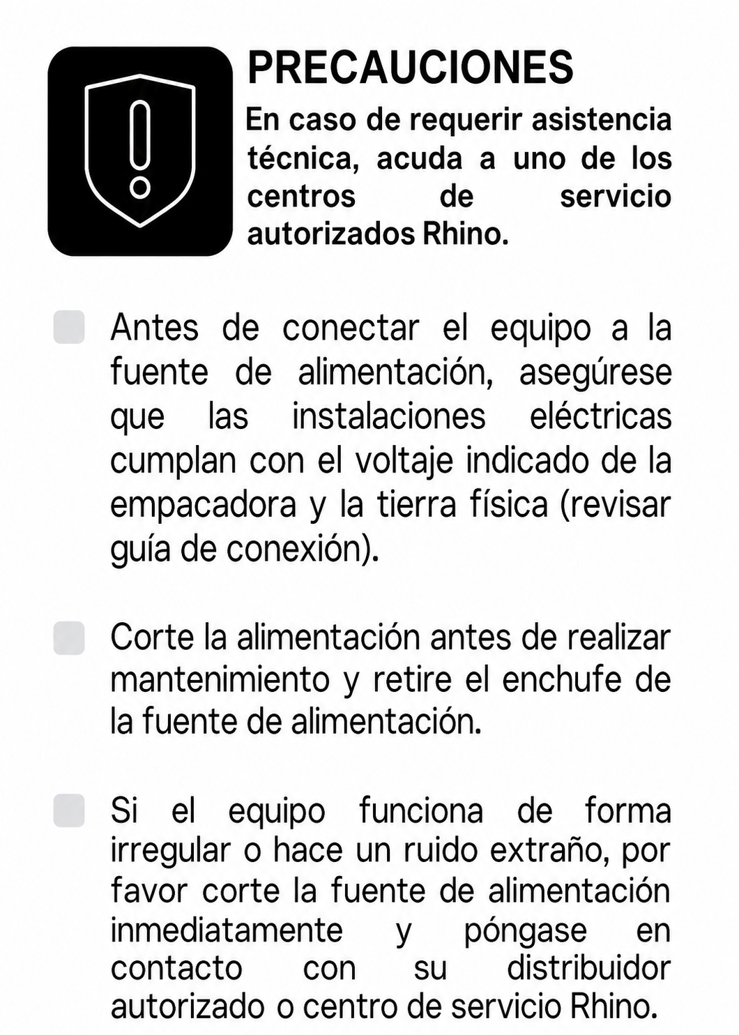 Empacadora al vacío de cámara 45x45x10 cm con capacidad de bomba de 20 m³/h con doble barra de sellado 41 cm gabinete de acero inoxidable grado alimenticio. Rhino EVAC-20 — imagen de producto