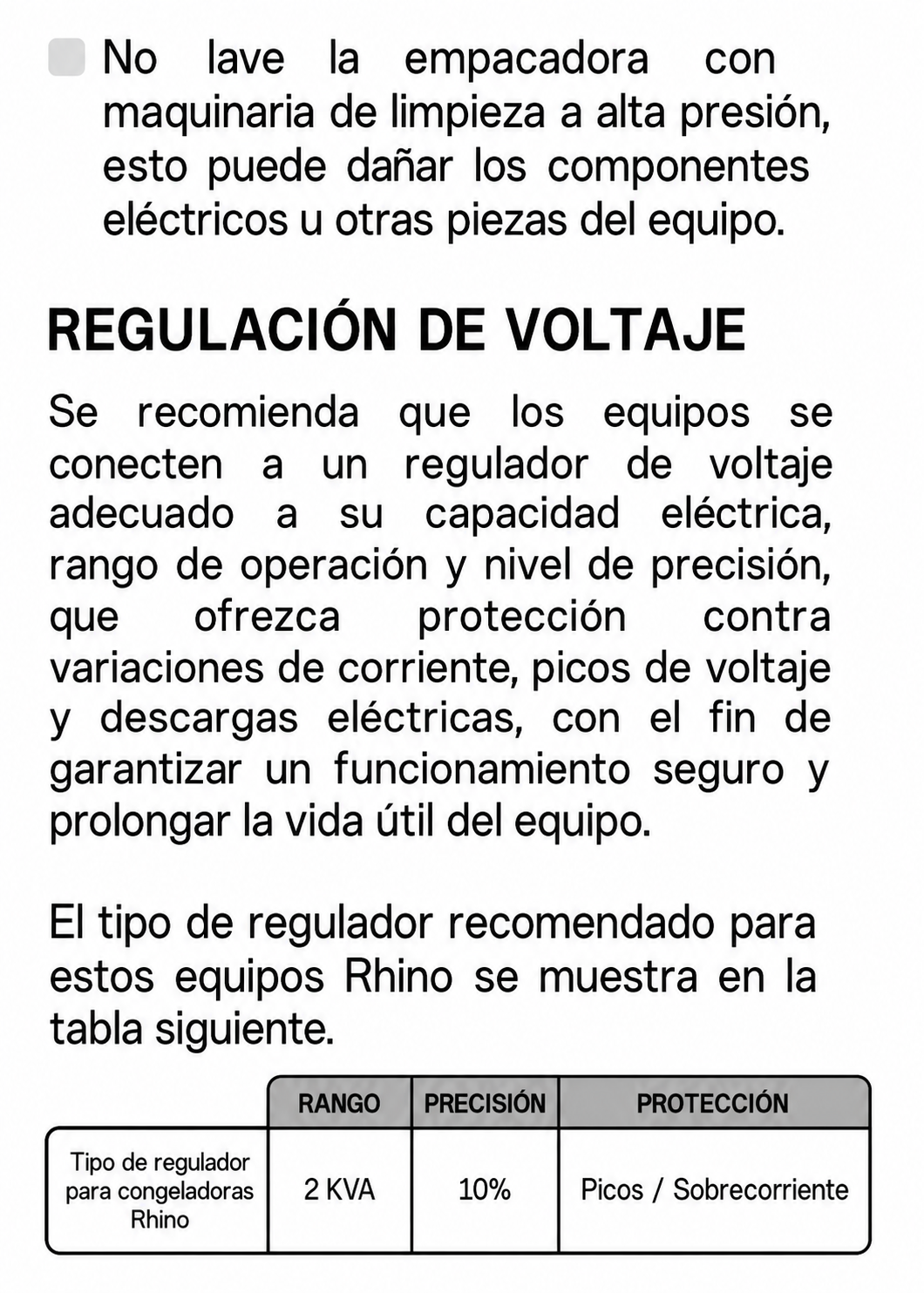 Empacadora al vacío de cámara 45x45x10 cm con capacidad de bomba de 20 m³/h con doble barra de sellado 41 cm gabinete de acero inoxidable grado alimenticio. Rhino EVAC-20 — imagen de producto