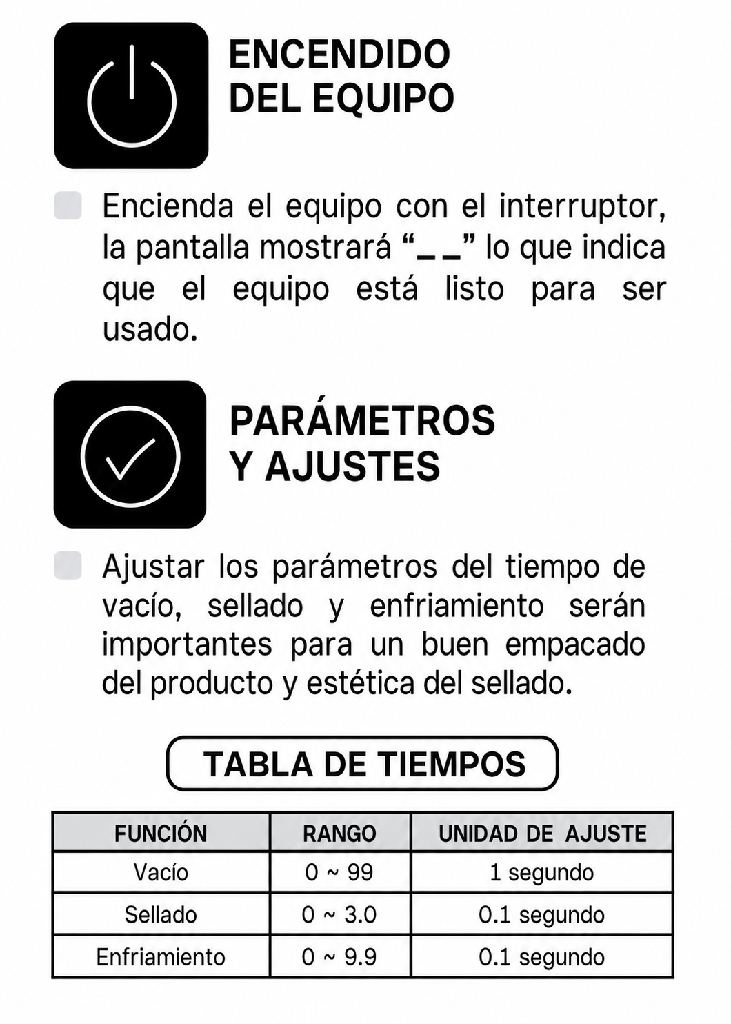 Empacadora al vacío de cámara 45x45x10 cm con capacidad de bomba de 20 m³/h con doble barra de sellado 41 cm gabinete de acero inoxidable grado alimenticio. Rhino EVAC-20 — imagen de producto