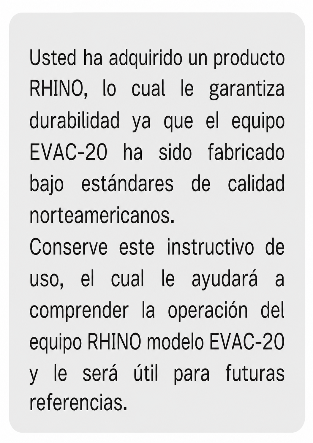 Empacadora al vacío de cámara 45x45x10 cm con capacidad de bomba de 20 m³/h con doble barra de sellado 41 cm gabinete de acero inoxidable grado alimenticio. Rhino EVAC-20 — imagen de producto