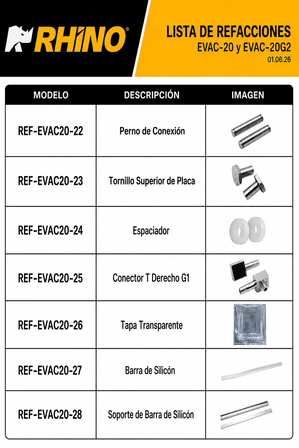 Empacadora al vacío de cámara 45x45x10 cm con capacidad de bomba de 20 m³/h con doble barra de sellado 41 cm gabinete de acero inoxidable grado alimenticio. Rhino EVAC-20 — imagen de producto