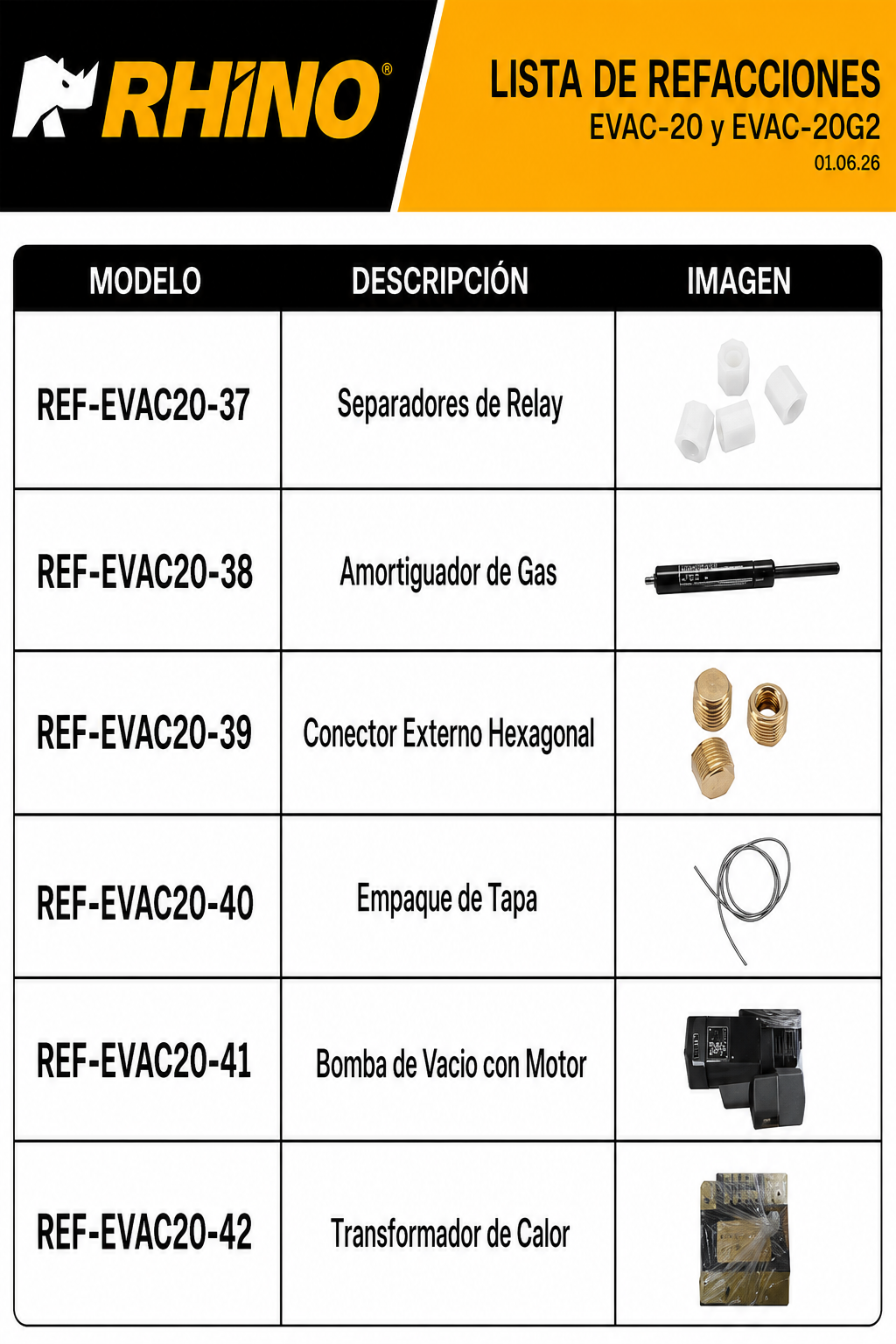 Empacadora al vacío de cámara 45x45x10 cm con capacidad de bomba de 20 m³/h con doble barra de sellado 41 cm gabinete de acero inoxidable grado alimenticio. Rhino EVAC-20 — imagen de producto