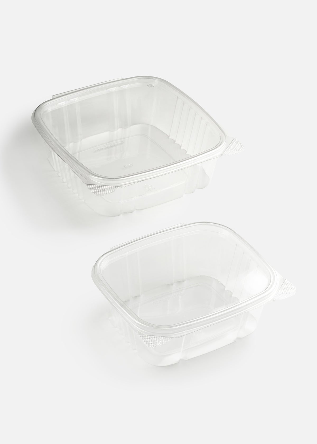 Ensaladeras de plástico transparente Easy Eat 48 y 32 oz — imagen de producto