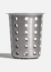 Cilindro perforado escurridor de cubiertos de acero inoxidable plata — imagen de producto, vista 1