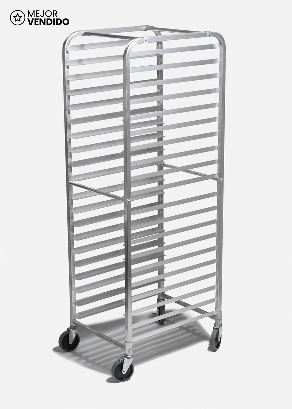 Espiguero para pan de aluminio plata 20 charolas — imagen de producto