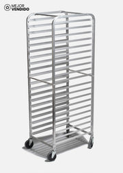 Espiguero para pan de aluminio plata 20 charolas — imagen de producto