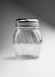 Espolvoreador de cocina de vidrio transparente con tapa perforada 177 ml — imagen de producto