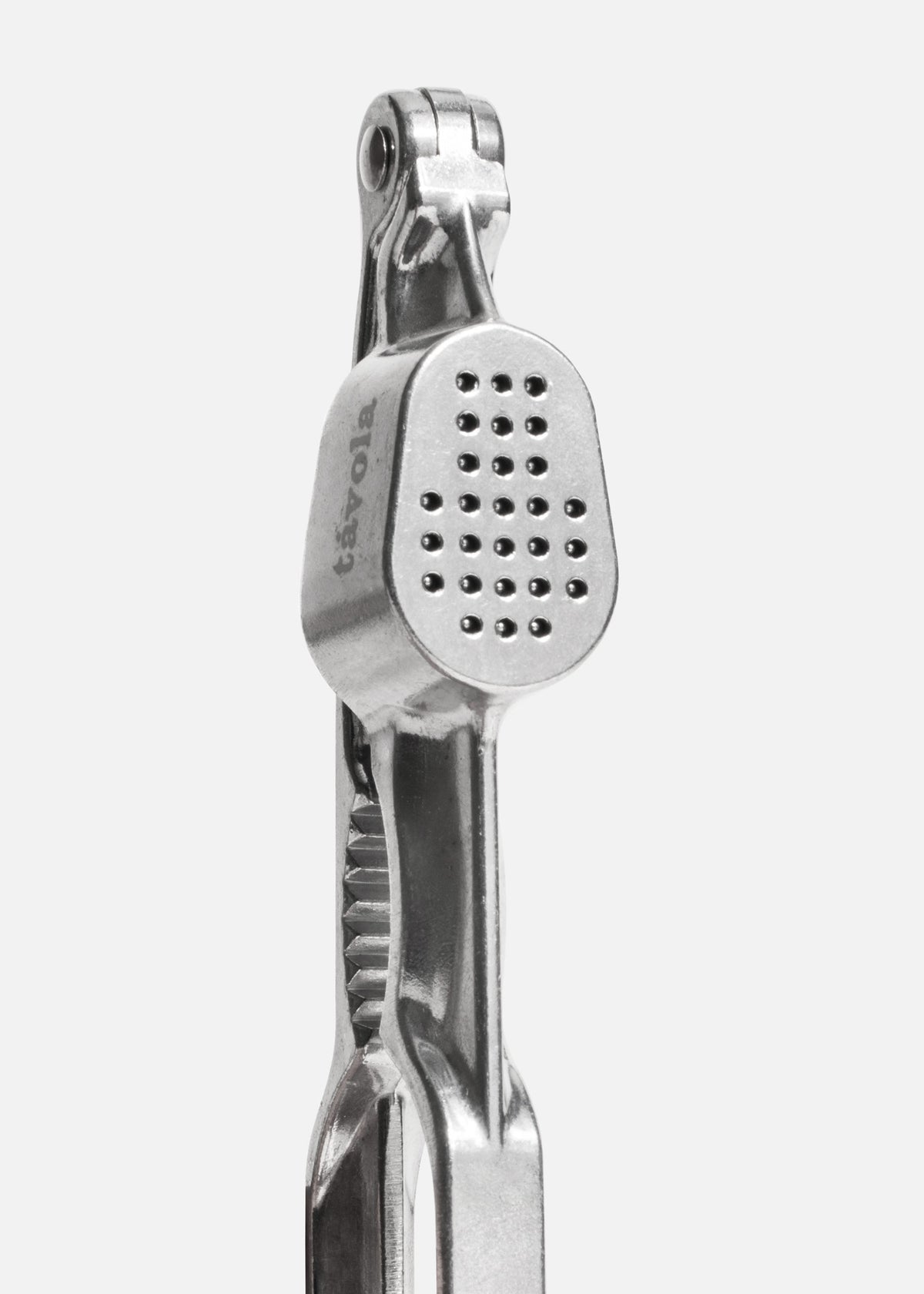 Exprimidor de ajos de acero inoxidable plata. Profesional 18 cm — imagen de producto