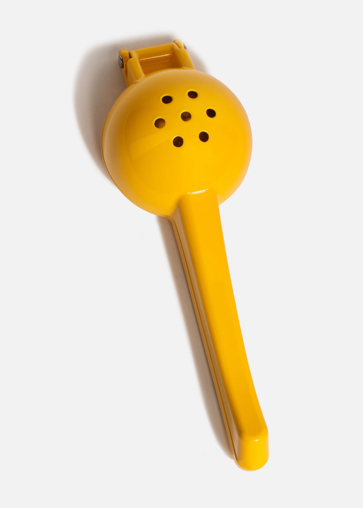 Exprimidor manual de limas amarillas de aluminio con recubrimiento grado alimenticio amarillo uso rudo 22.5x4.5 cm — imagen de producto