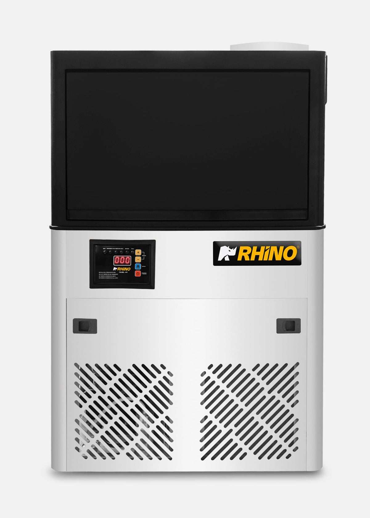 Fabrica de hielo en cubo multifuncional 36 kg por 24 hrs. , con deposito de 15 kg. Largo 86 cm, ancho 56 cm, alto 175 cm. Cubo de hielo de 2.2 cm. Rhino FAHIEL-40 — imagen de producto