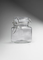 Frasco quadra especiero de vidrio hermético con tapa clip Brocalito 100 ml — imagen de producto
