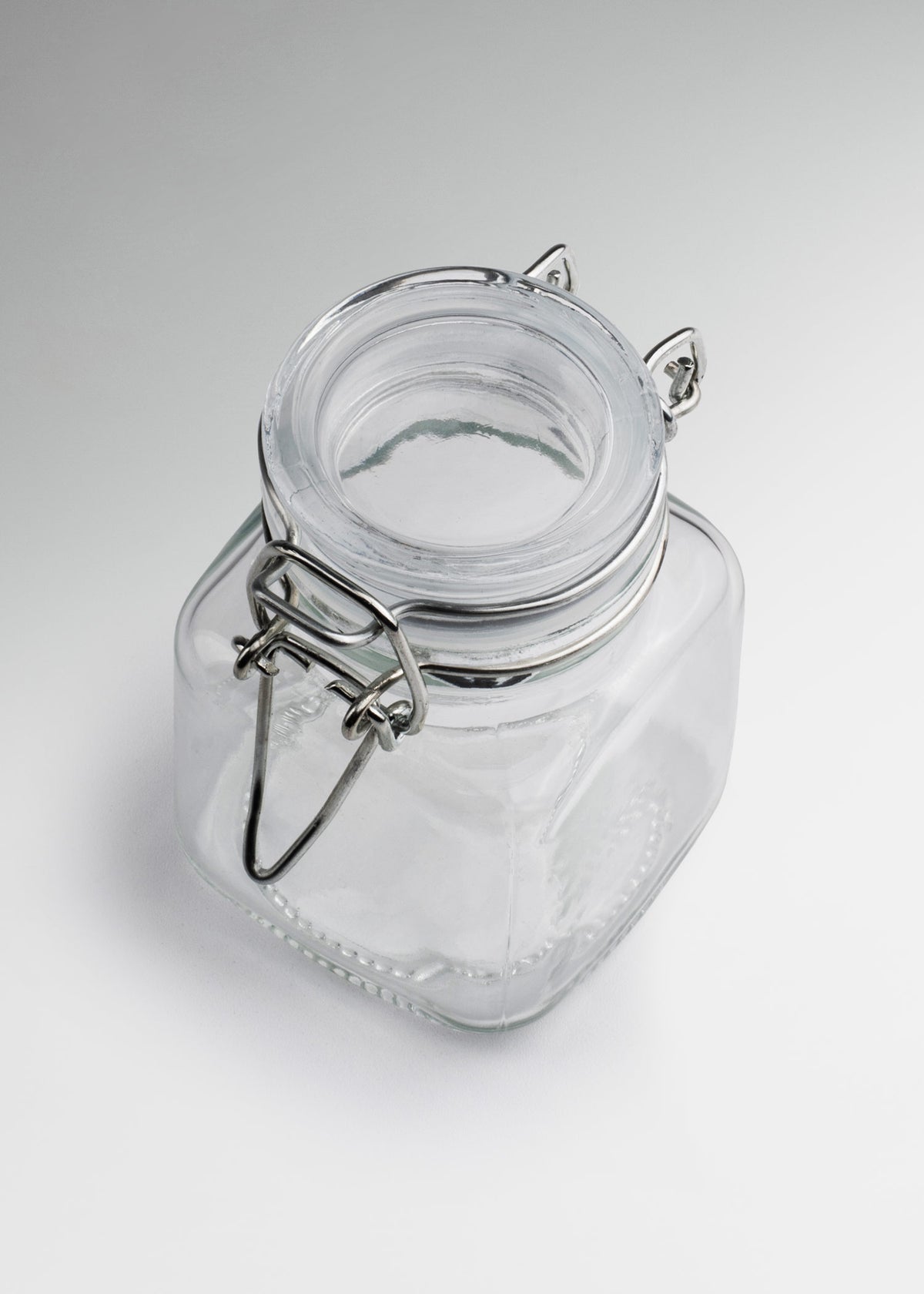 Frasco quadra especiero de vidrio hermético con tapa clip Brocalito 100 ml — imagen de producto