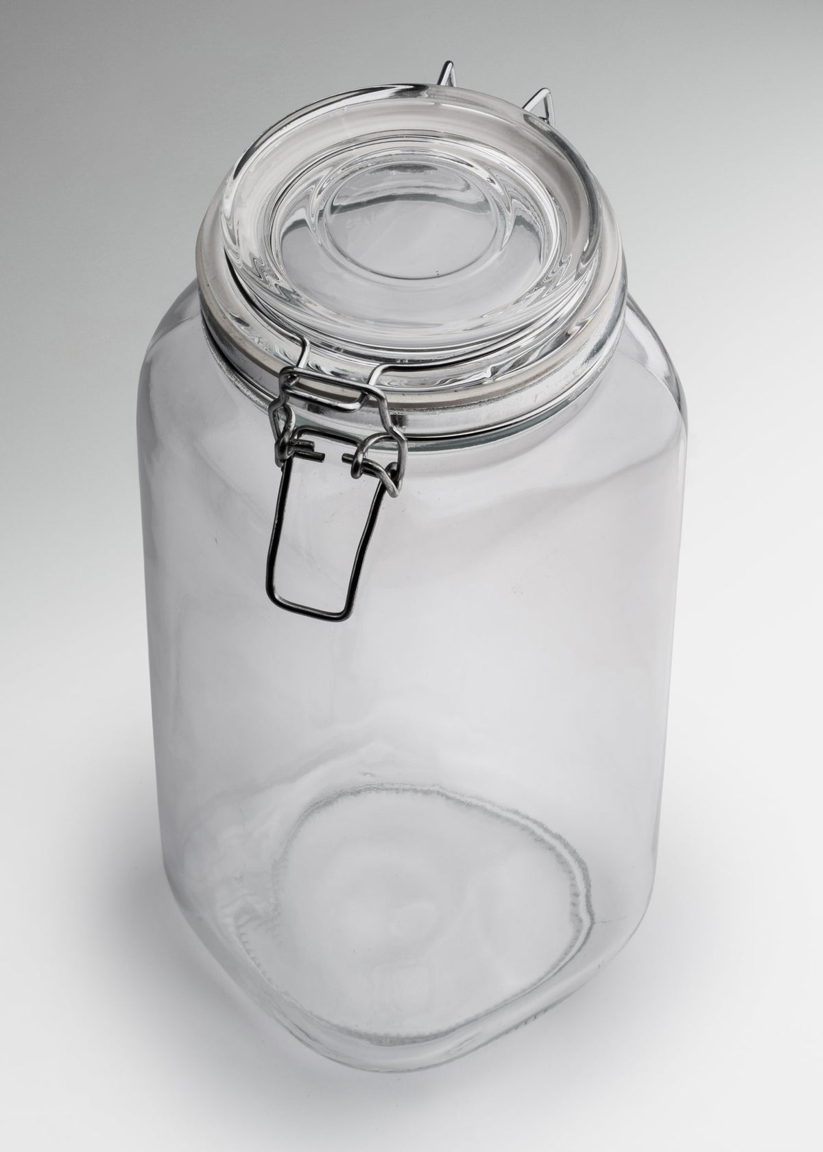 Frascos cilindro especieros de vidrio herméticos con tapa clip de 200 ml a 2.2 L — imagen de producto