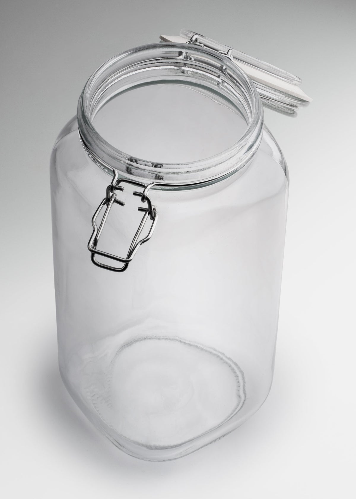 Frascos cilindro especieros de vidrio herméticos con tapa clip de 200 ml a 2.2 L — imagen de producto