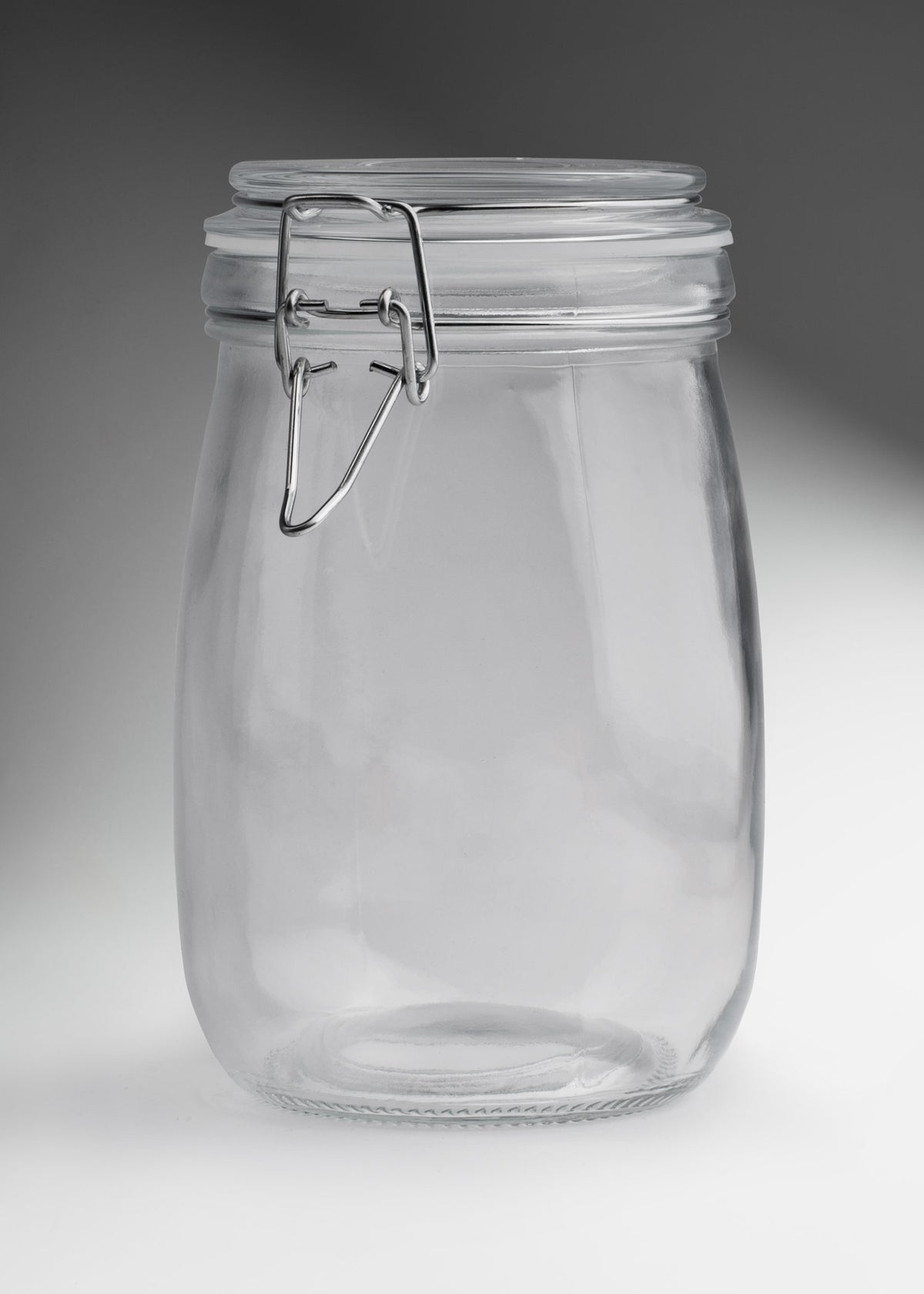 Frascos cilindro especieros de vidrio herméticos con tapa clip de 200 ml a 2.2 L — imagen de producto