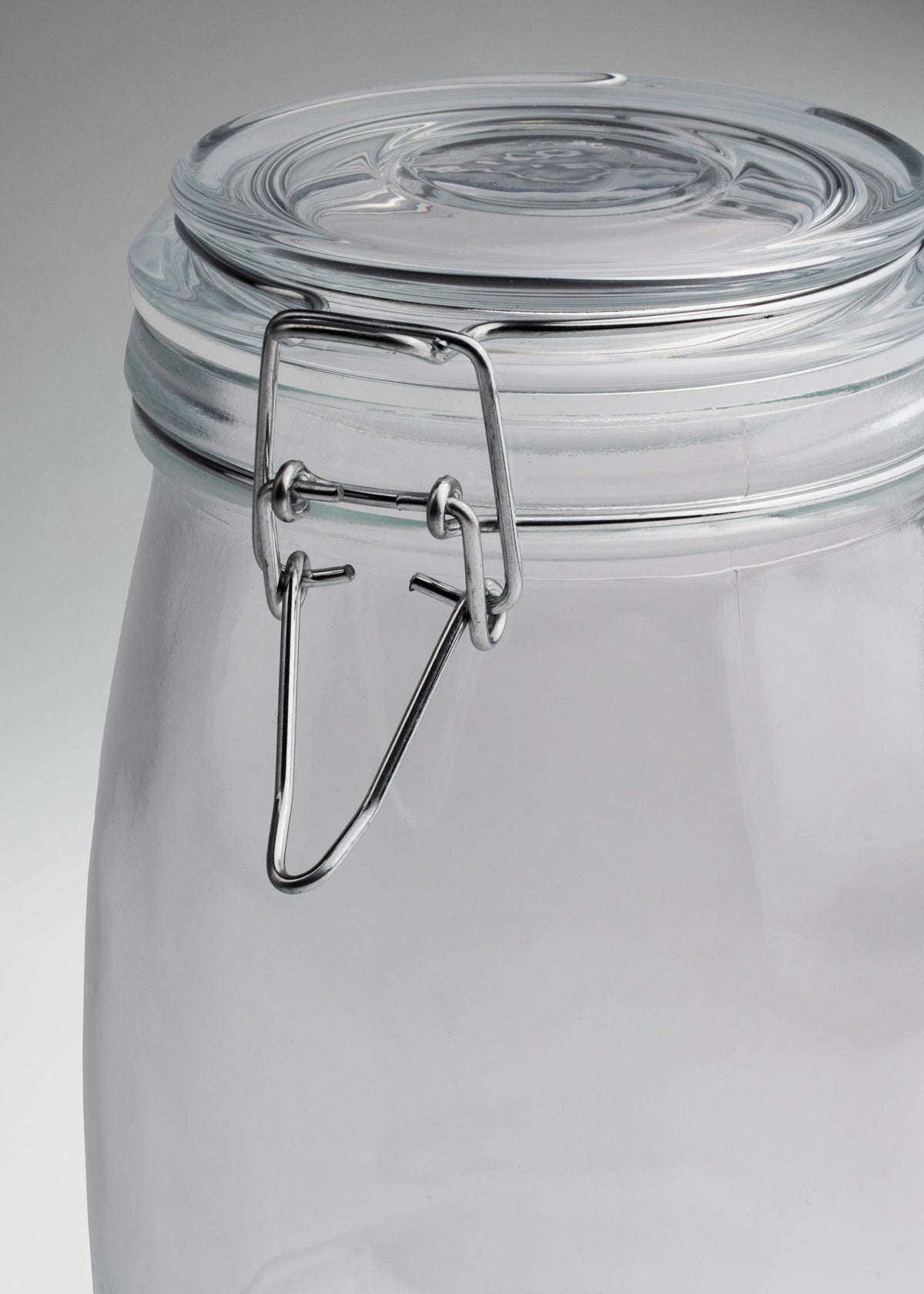 Frascos cilindro especieros de vidrio herméticos con tapa clip de 200 ml a 2.2 L — imagen de producto