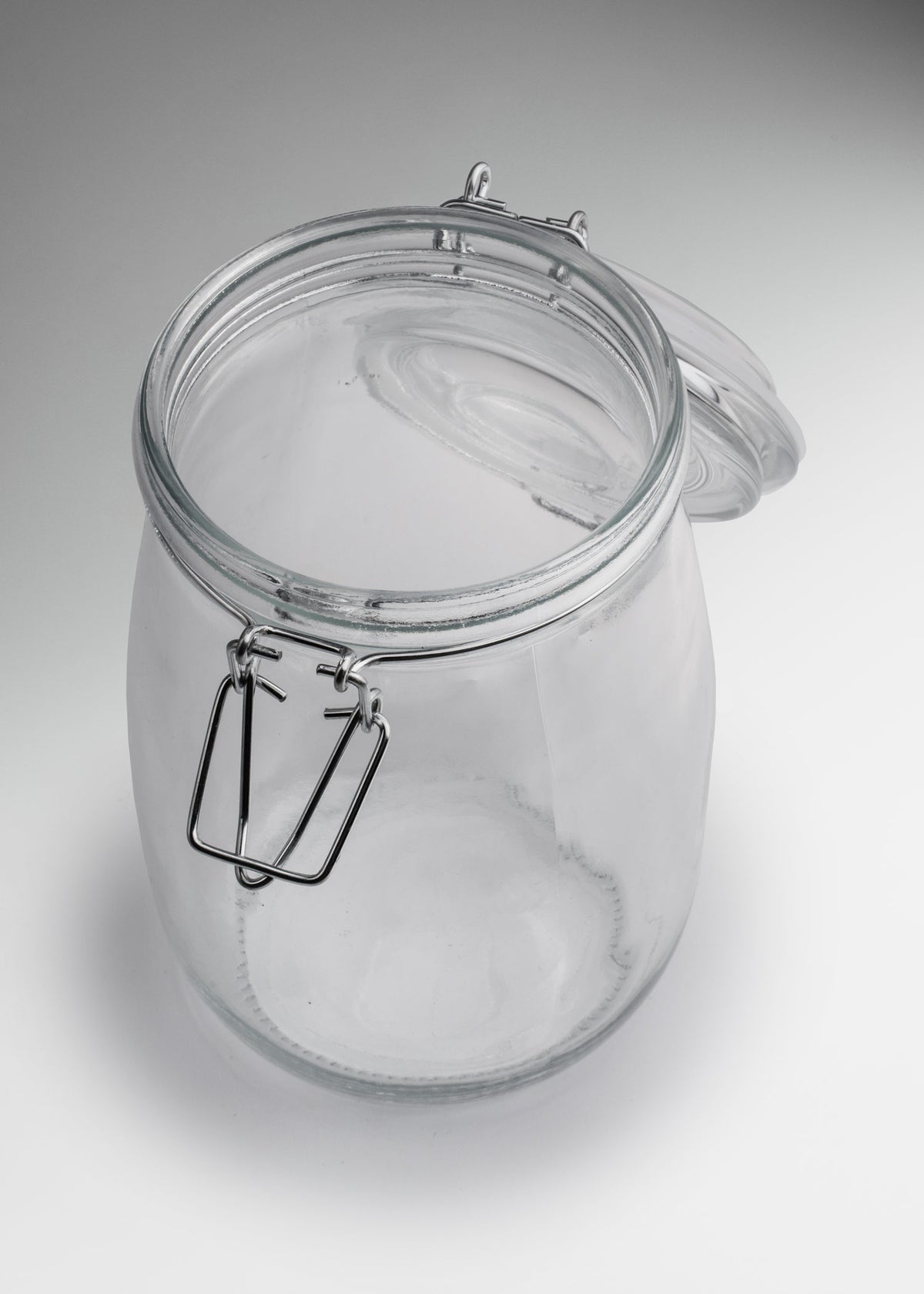 Frascos cilindro especieros de vidrio herméticos con tapa clip de 200 ml a 2.2 L — imagen de producto