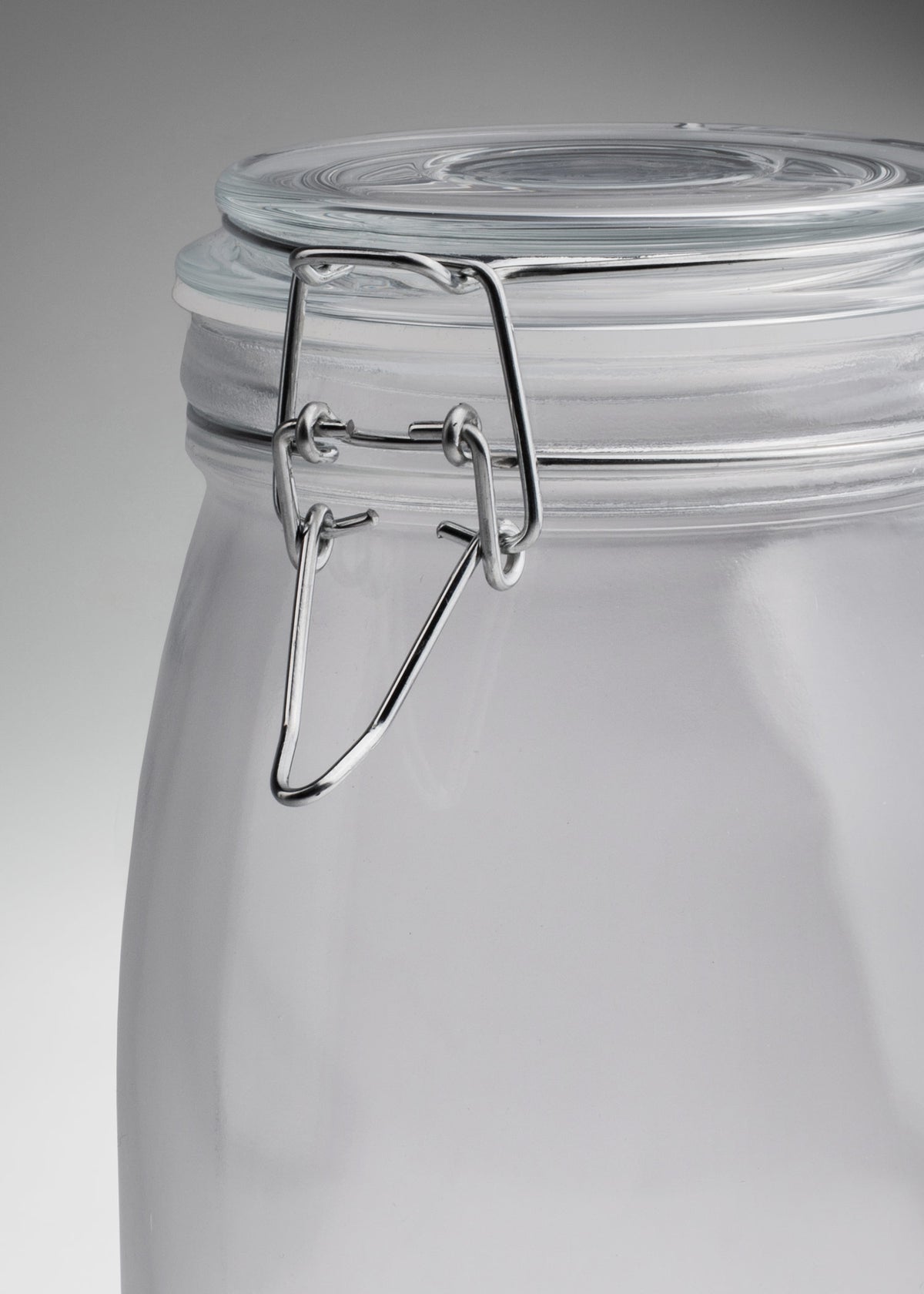 Frascos cilindro especieros de vidrio herméticos con tapa clip de 200 ml a 2.2 L — imagen de producto