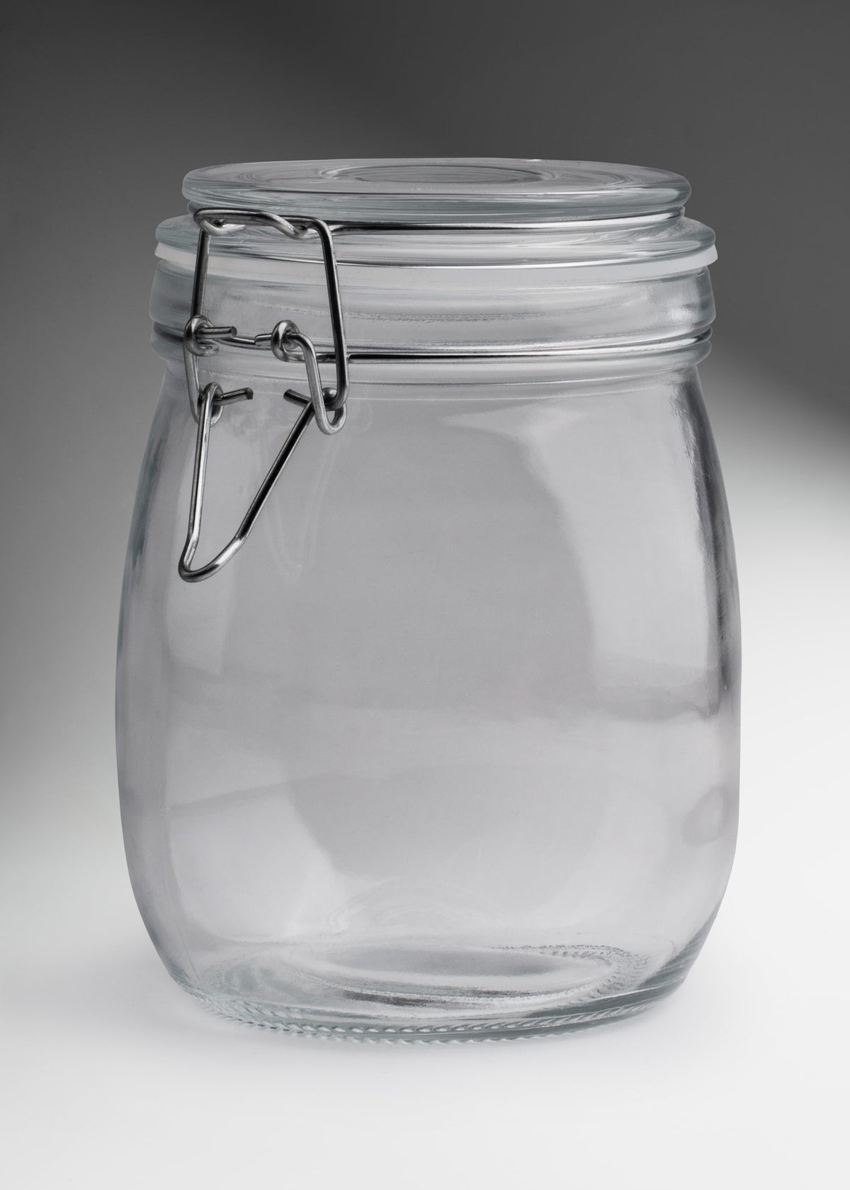 Frascos cilindro especieros de vidrio herméticos con tapa clip de 200 ml a 2.2 L — imagen de producto