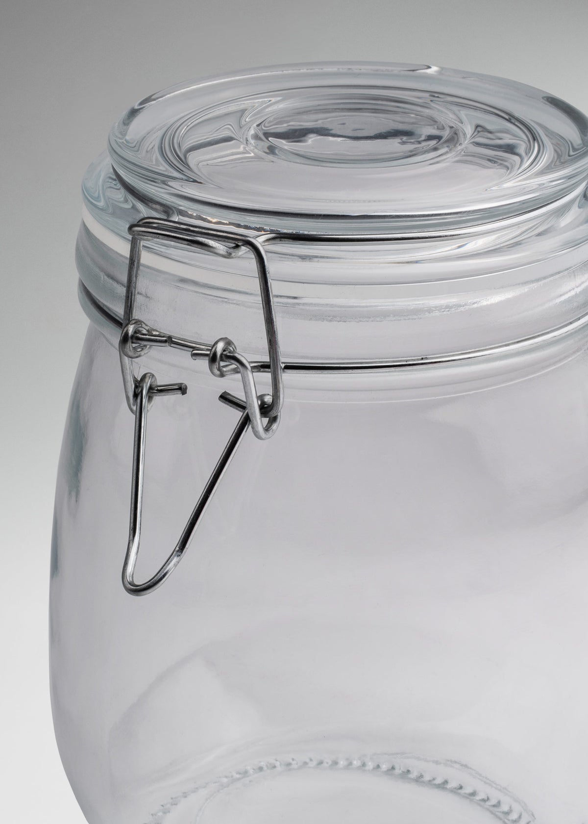 Frascos cilindro especieros de vidrio herméticos con tapa clip de 200 ml a 2.2 L — imagen de producto
