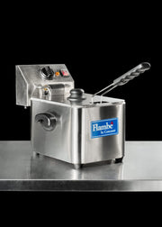 Freidora electrica de mesa acero inoxidable plata con canastilla de 4 L — imagen de producto