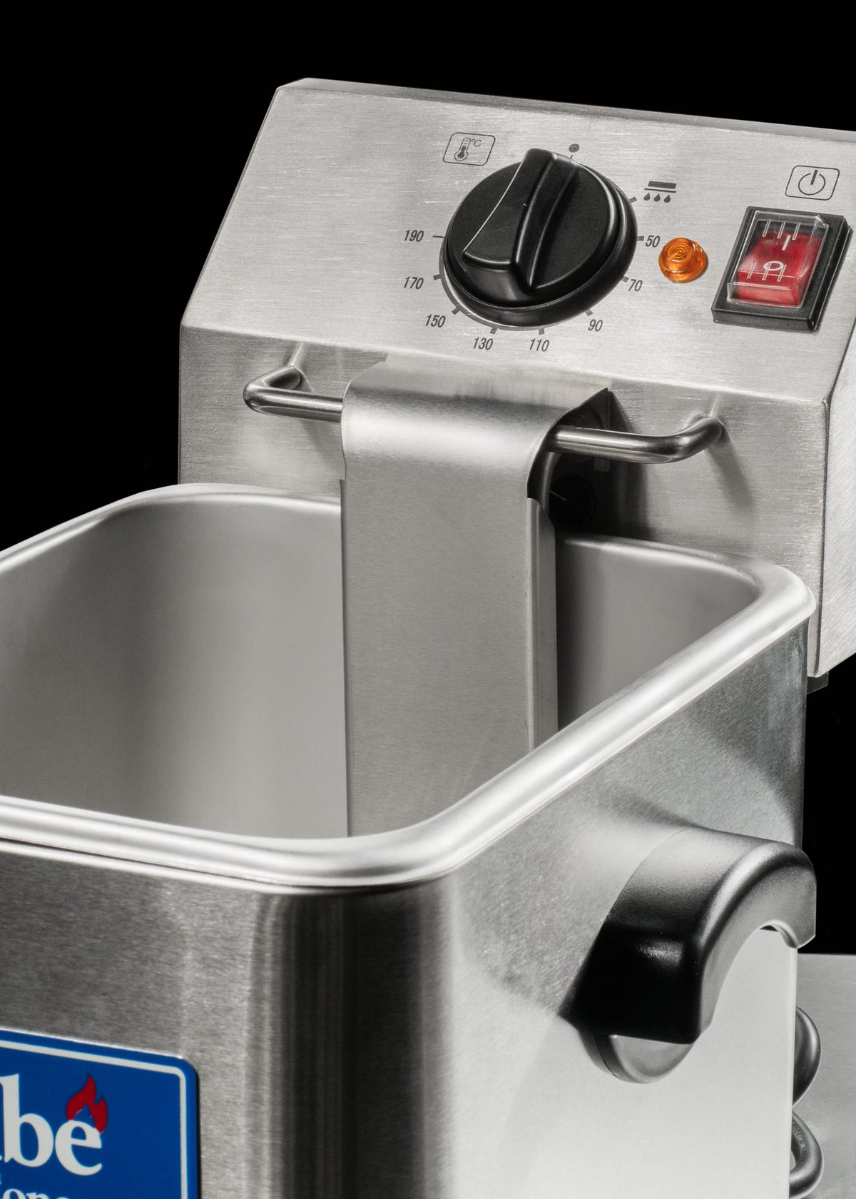 Freidora electrica de mesa acero inoxidable plata con canastilla de 4 L — imagen de producto