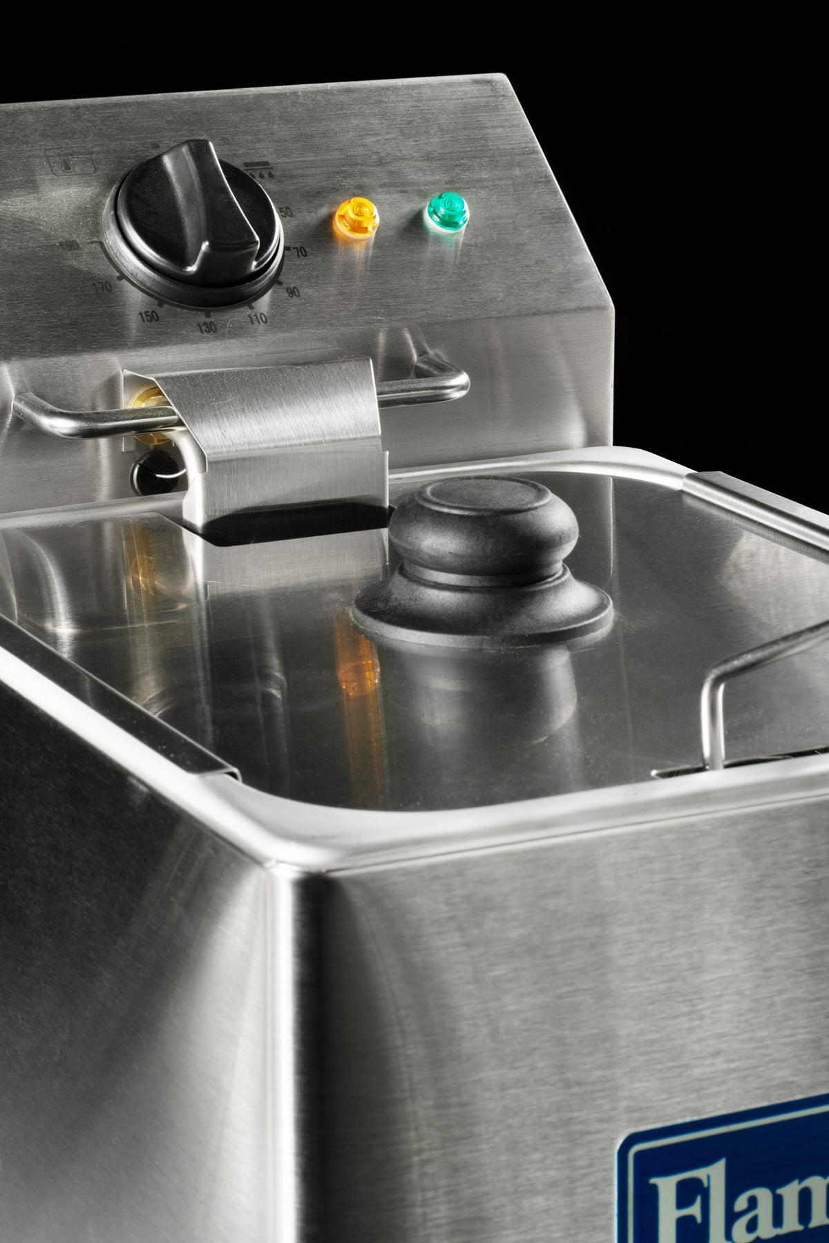 Freidora eléctrica de mesa acero inoxidable plata con canastilla de 8 L — imagen de producto