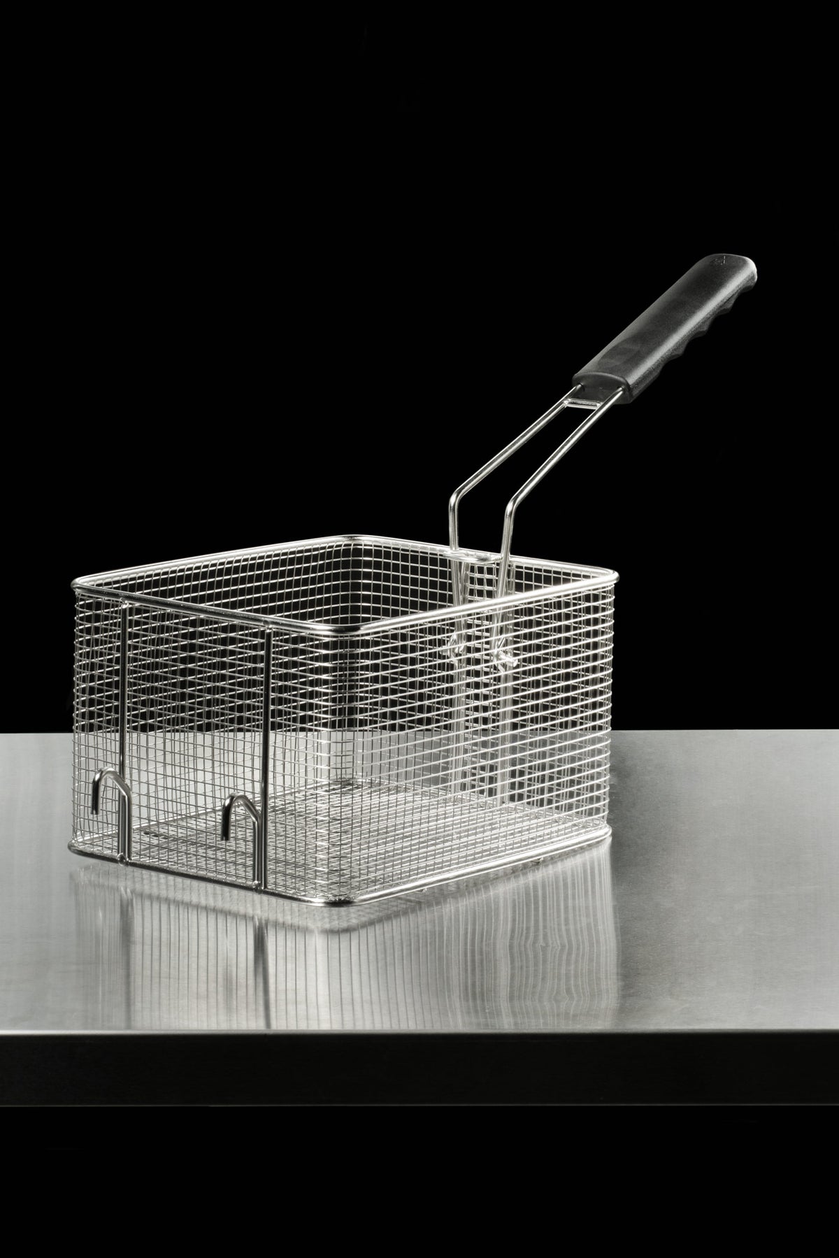 Freidora eléctrica de mesa acero inoxidable plata con canastilla de 8 L — imagen de producto