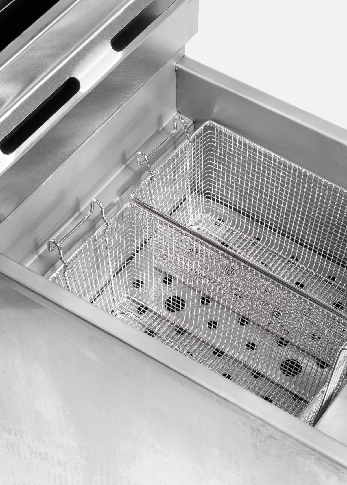 Freidora de gas LP de acero inoxidable NSF con 3 quemadores 20 L y 2 canastillas gas LP — imagen de producto